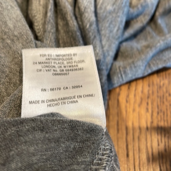 (2/$30) Anthropologie Vanessa Virginia Gray tie off Tank - Small - Picture 7 of 7